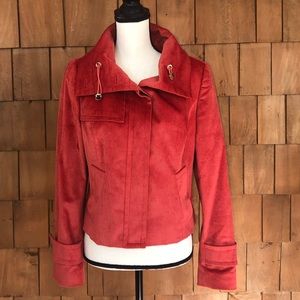 Carlisle rust/red corduroy high collar jacket